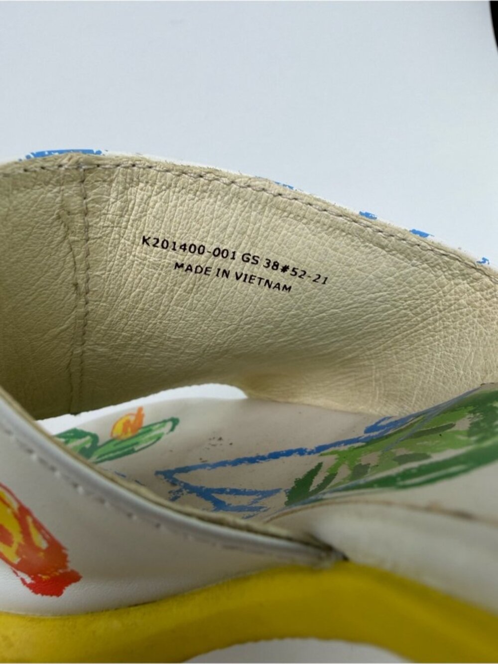 Camper Twins Printed Leather Slide Mule Sandals Size EU 38 = Women’s US 7.5 - Picture 14 of 16